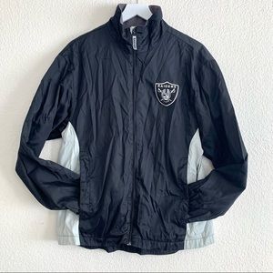 Vintage NFL Raiders Windbreaker Fleece Zip Jacket